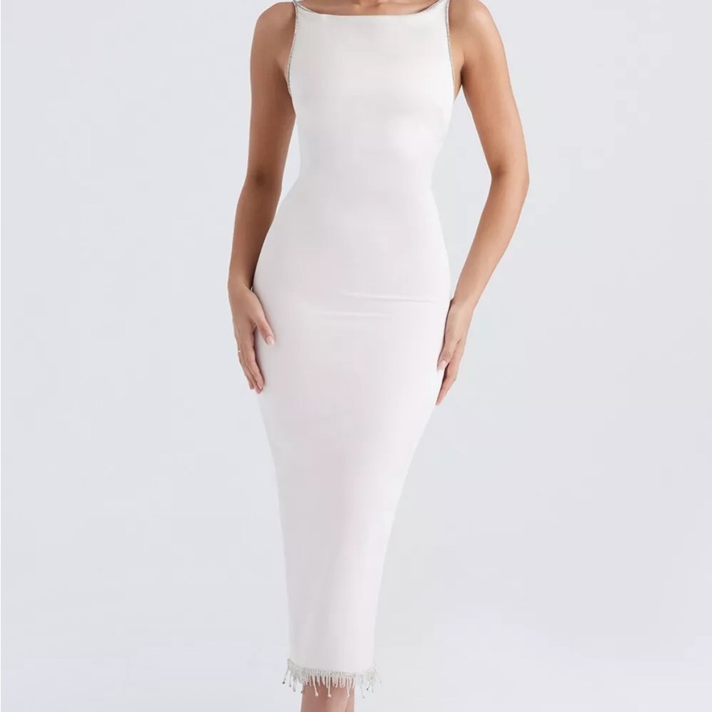 House of CB Elegant White Margiela Sleeveless Dress